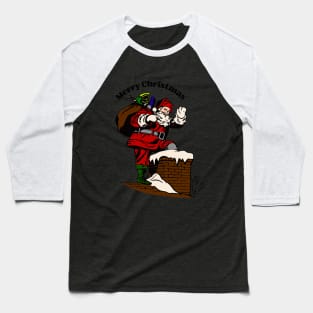 Santa Claus entering in house from Chimney Baseball T-Shirt